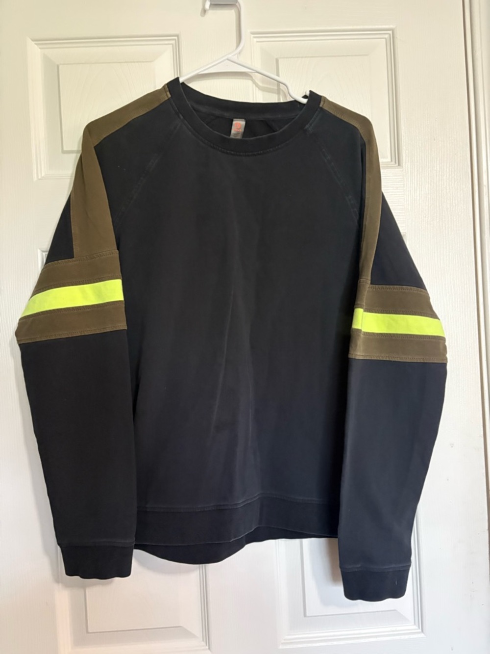 Mono b black with green and yellow crewneck medium